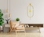 Wallity Reloj de pared decorativo de metal Dorado